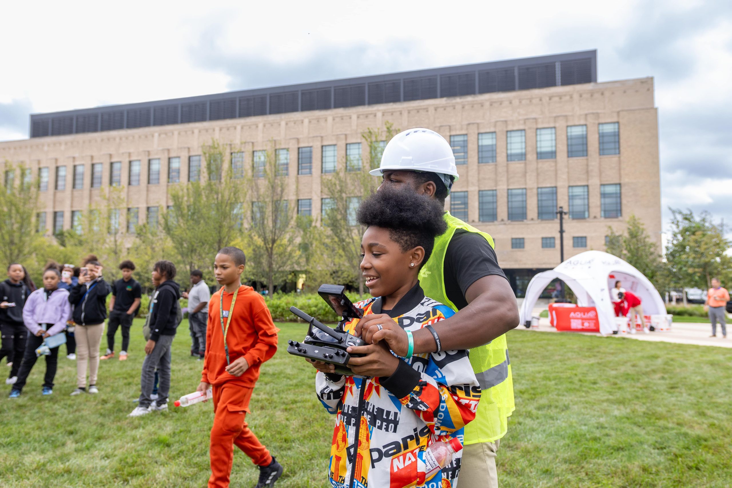 Detroit's rising generation learn about drone technology during Michigan Central's 2024 Youth Drone Demo Day.